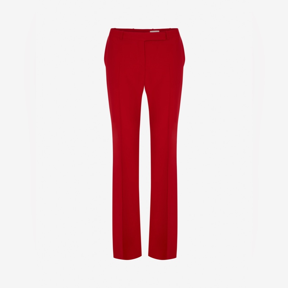 Alexander McQueen Women's Narrow Bootcut Trousers in Welsh Red